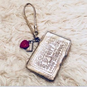 Coach Poppy Limited Edition Metallic Wristlet